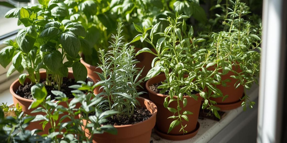 Pequena horta caseira em apartamento